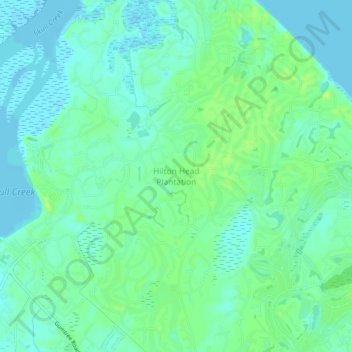 Hilton Head Plantation Map Hilton Head Plantation Topographic Map, Elevation, Relief