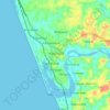 Kasaragod topographic map, relief map, elevations map