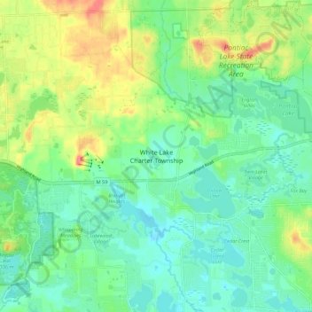 White Lake Topographic Map White Lake Topographic Map, Elevation, Relief