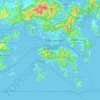 Hong Kong topographic map, elevation, relief
