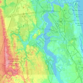 Fleming Island Florida Map Fleming Island Topographic Map, Elevation, Relief