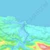 Ribadesella topographic map, elevation, relief