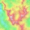 Cordillera Cantábrica topographic map, elevation, relief