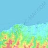 Jijel topographic map, relief map, elevations map