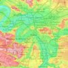 Paris topographic map, elevation, relief