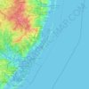 Long Beach Island topographic map, elevation, relief