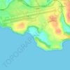 Bogmalo topographic map, relief map, elevations map
