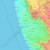 Dakshina Kannada topographic map, relief map, elevations map