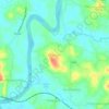 Chembra topographic map, relief map, elevations map