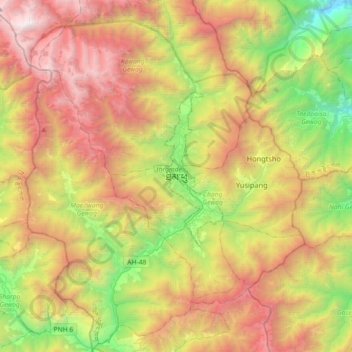 Topographic Map Of Thimphu Thimphu Topographic Map, Elevation, Relief Topographic Map Of Thimphu Thimphu Topographic Map, Elevation, Relief