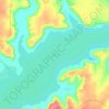 Lake Meredith topographic map, elevation, relief