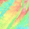 DeKalb County topographic map, elevation, relief
