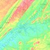 Cherokee County topographic map, elevation, relief