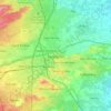 Perpignan topographic map, relief, elevation