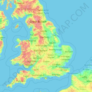 England Topographic Map / Free Topographic Maps Uk : topographic maps