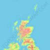 Scotland topographic map, elevation, relief