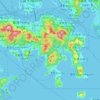 香港島 topographic map, elevation, relief