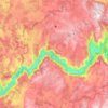 Gorges du Tarn Causses topographic map, relief map, elevations map