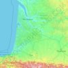 Aquitaine topographic map, relief map, elevations map