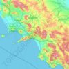 Campania topographic map, elevation, relief