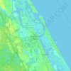 New Smyrna Beach topographic map, elevation, relief