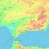 Andalusia topographic map, elevation, relief