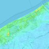 Oostduinkerke topographic map, relief map, elevations map