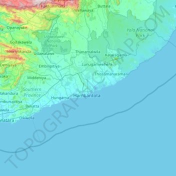 kirinda sri lanka map