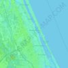 Daytona Beach topographic map, elevation, relief