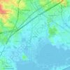 Lattes topographic map, relief, elevation