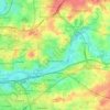Cesson-Sévigné topographic map, relief map, elevations map