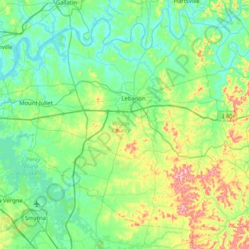 Wilson County Tennessee Gis Wilson County Topographic Map, Elevation, Relief