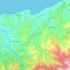 Rize Merkez topographic map, elevation, relief