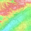 Nîmes topographic map, relief, elevation