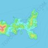 Isola d'Elba topographic map, elevation, relief