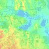 Seminole County topographic map, elevation, relief