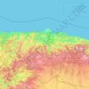 Asturias topographic map, elevation, relief