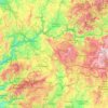 Ourense topographic map, elevation, relief