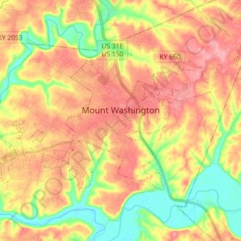 Mount Washington Topographic Map Mount Washington Topographic Map, Elevation, Relief