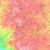 Bengaluru topographic map, relief map, elevations map