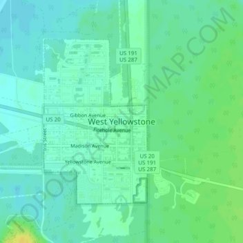 West Yellowstone Elevation Map West Yellowstone Topographic Map, Elevation, Relief