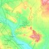 Bardenas Reales de Navarra topographic map, elevation, relief