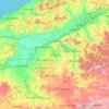 Relizane topographic map, relief map, elevations map