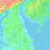 Delaware topographic map, elevation, relief