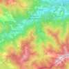 Amélie-les-Bains-Palalda topographic map, relief, elevation