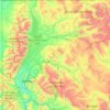 Jackson Hole topographic map, elevation, relief