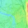 Toulouse Centre topographic map, relief, elevation