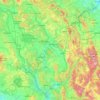 Umbria topographic map, elevation, relief