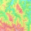Quirós topographic map, elevation, relief