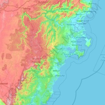 Shoalhaven City Council Maps Shoalhaven City Council Topographic Map, Elevation, Relief